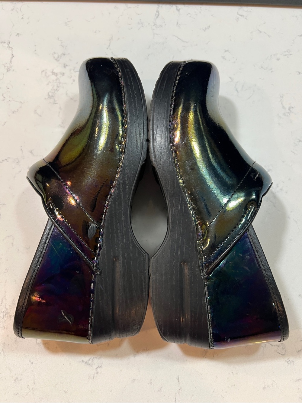 Dansko XP 2.0 Women's Rainbow Fleck Patent Leather Clog U.S. 9.5 EU Size 40 - Picture 13 of 16